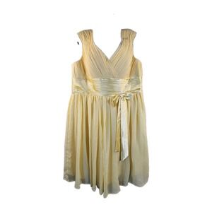 Light in the Box Women's Yellow Pleated Formal Special Occasion Dress Sz 16 18